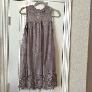 Purple Halter Babydoll Dress